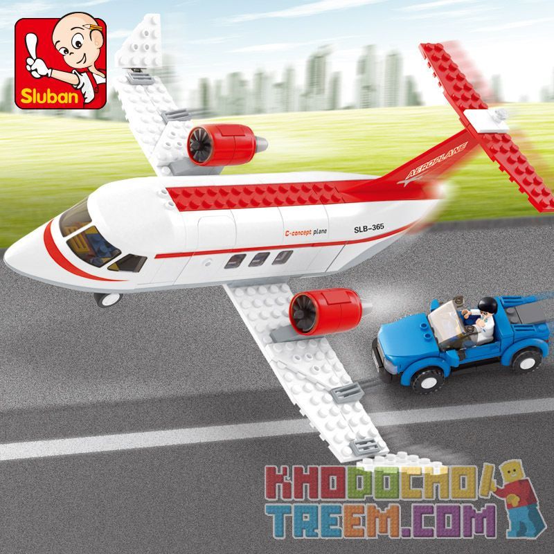 SLUBAN M38-B0365 B0365 0365 M38B0365 38-B0365 non  C-CONCEPT MÁY BAY bộ đồ chơi xếp lắp ráp ghép mô hình City AVIATION Thành Phố 275 khối