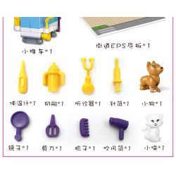 SLUBAN M38-B0602 B0602 0602 M38B0602 38-B0602 non  CỬA HÀNG CHẢI LÔNG THÚ CƯNG bộ đồ chơi xếp lắp ráp ghép mô hình Girl's Dream PET SHOP Giấc Mơ Con Gái 195 khối