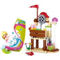 SLUBAN M38-B0601 B0601 0601 M38B0601 38-B0601 non  BẢNG SÓNG GIÓ VUI NHỘN bộ đồ chơi xếp lắp ráp ghép mô hình Girl's Dream WINDSURF ADVENTURES Giấc Mơ Con Gái 84 khối