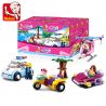 SLUBAN M38 non  4 LOẠI PHƯƠNG TIỆN bộ đồ chơi xếp lắp ráp ghép mô hình Girl's Dream Giấc Mơ Con Gái 283 khối