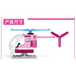 SLUBAN M38 non  4 LOẠI PHƯƠNG TIỆN bộ đồ chơi xếp lắp ráp ghép mô hình Girl's Dream Giấc Mơ Con Gái 283 khối