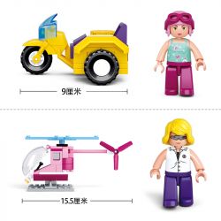 SLUBAN M38 non  4 LOẠI PHƯƠNG TIỆN bộ đồ chơi xếp lắp ráp ghép mô hình Girl's Dream Giấc Mơ Con Gái 283 khối