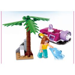 SLUBAN M38 non  4 LOẠI PHƯƠNG TIỆN bộ đồ chơi xếp lắp ráp ghép mô hình Girl's Dream Giấc Mơ Con Gái 283 khối