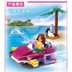 SLUBAN M38 non  4 LOẠI PHƯƠNG TIỆN bộ đồ chơi xếp lắp ráp ghép mô hình Girl's Dream Giấc Mơ Con Gái 283 khối