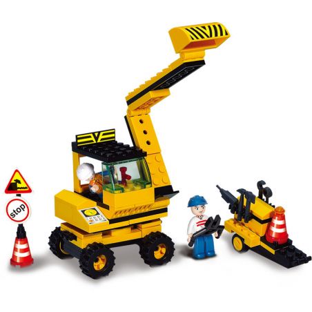 SLUBAN M38-B9600 B9600 9600 M38B9600 38-B9600 non  MÁY XÚC bộ đồ chơi xếp lắp ráp ghép mô hình City Thành Phố 106 khối