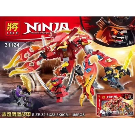 LELE 31124 non  RAIBEI PHOENIX. bộ đồ chơi xếp lắp ráp ghép mô hình The  Ninjago Movie NINJA MASTERS OF SPINJITZ Ninja Lốc Xoáy 185 khối