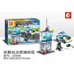 SHENG YUAN SY SD9506 9506 non  ĐIỂM NHIỆM VỤ ĐỂ BẮT CƯỚP bộ đồ chơi xếp lắp ráp ghép mô hình Future Police Cảnh Sát Tương Lai 134 khối
