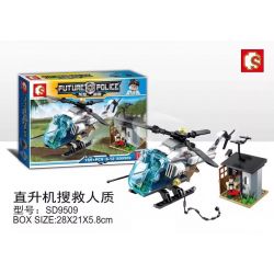 SHENG YUAN SY SD9509 9509 non  TRỰC THĂNG TÌM KIẾM VÀ GIẢI CỨU CON TIN bộ đồ chơi xếp lắp ráp ghép mô hình Future Police Cảnh Sát Tương Lai 165 khối