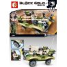 SEMBO 11614 non  XE BỌC THÉP CỦA SHANHU bộ đồ chơi xếp lắp ráp ghép mô hình Black Gold Cuộc Chiến Vàng Đen 88 khối