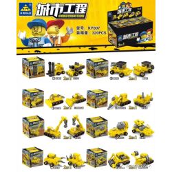 Kazi KY007 non  8 KỸ THUẬT ĐÔ THỊ bộ đồ chơi xếp lắp ráp ghép mô hình Mini Modular CONSTRUCTION Đường Phố Thu Nhỏ