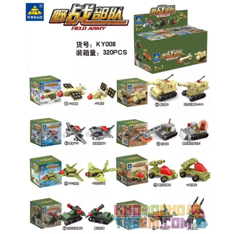 Kazi KY008 non  8 LỰC LƯỢNG HIỆN TRƯỜNG bộ đồ chơi xếp lắp ráp ghép mô hình Mini Modular FIELD ARMY Đường Phố Thu Nhỏ