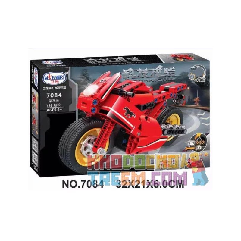 Winner 7084 non  XE MÁY LÙI bộ đồ chơi xếp lắp ráp ghép mô hình  Kỹ Thuật Công Nghệ Cao Mô Hình Phương Tiện 188 khối