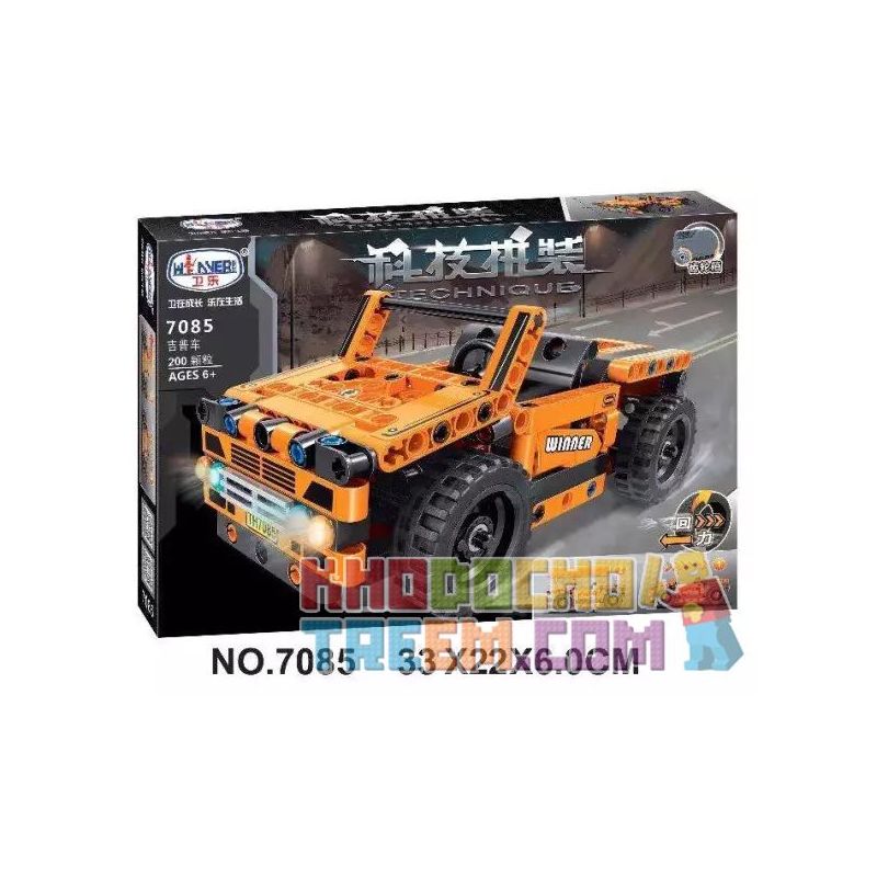 Winner 7085 non  XE JEEP LÙI bộ đồ chơi xếp lắp ráp ghép mô hình  Kỹ Thuật Công Nghệ Cao Mô Hình Phương Tiện 200 khối