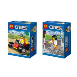 LELE 28002 non  8 XE CẤU HÌNH NHỎ bộ đồ chơi xếp lắp ráp ghép mô hình City Thành Phố