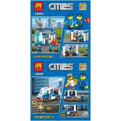 LELE 28005-1 28005-2 28005 non  CẢNH SÁT LY KỲ VÀ TRẬN ĐỊA BẮT CƯỚP HỆ THỐNG CHỐNG TÊN LỬA PHÒNG KHÔNG RADAR 2 LOẠI bộ đồ chơi xếp lắp ráp ghép mô hình City Thành Phố 216 khối