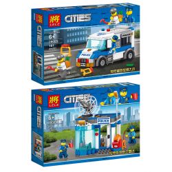 LELE 28005-1 28005-2 28005 non  CẢNH SÁT LY KỲ VÀ TRẬN ĐỊA BẮT CƯỚP HỆ THỐNG CHỐNG TÊN LỬA PHÒNG KHÔNG RADAR 2 LOẠI bộ đồ chơi xếp lắp ráp ghép mô hình City Thành Phố 216 khối