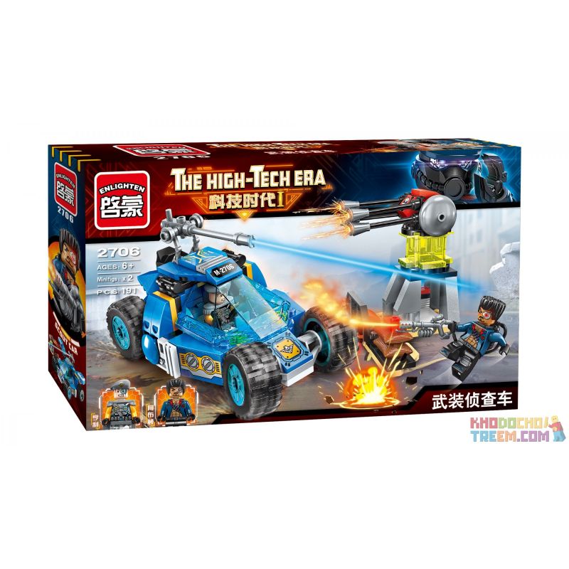 Enlighten 2706 Qman 2706 non  XE TRINH SÁT VŨ TRANG bộ đồ chơi xếp lắp ráp ghép mô hình The High-Tech Era Kỷ Nguyên Công Nghệ Cao 191 khối