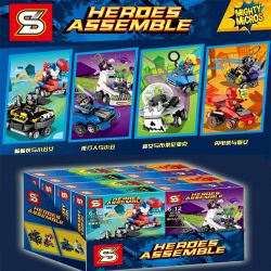 SHENG YUAN SY SY1015D 1015D non  FLASH VÀ CATWOMAN bộ đồ chơi xếp lắp ráp ghép mô hình Super Heroes HEORES ASSEMBLE MIGHTY MICROS Siêu Nhân Anh Hùng 112 khối