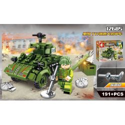 SEMBO WEKKI VIGGI 12685 non  XE BỌC THÉP DEERHOUND T17 CỦA MỸ bộ đồ chơi xếp lắp ráp ghép mô hình Front Of The War Mặt Trận Chiến Tranh 191 khối