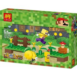 LELE 33138 non  PHIÊN BẢN KẾT HỢP CẢNH SUPER MARIO 4 bộ đồ chơi xếp lắp ráp ghép mô hình Minecraft Game Xây Dựng 274 khối
