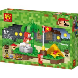 LELE 33138 non  PHIÊN BẢN KẾT HỢP CẢNH SUPER MARIO 4 bộ đồ chơi xếp lắp ráp ghép mô hình Minecraft Game Xây Dựng 274 khối
