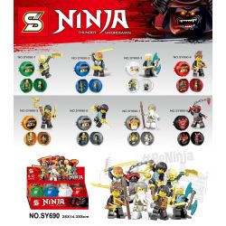 SHENG YUAN SY SY690 non  8 NHÂN VẬT NHỎ bộ đồ chơi xếp lắp ráp ghép mô hình The  Ninjago Movie NINJA THUNDER SWORDSMAN Ninja Lốc Xoáy