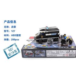 NOT  ARMOURED CAR ACTION 7033 Enlighten 127 Qman 127 xếp lắp ráp ghép mô hình HÀNH ĐỘNG TRÊN Ô TÔ BỌC THÉP XE World City Thành Phố Thế Giới 181 khối