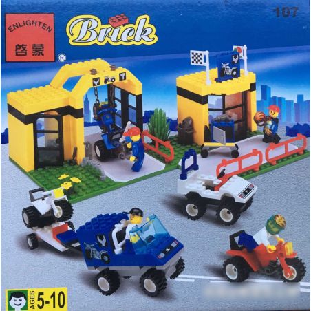 NOT  SUPER CYCLE CENTER 6426 Enlighten 107 Qman 107 xếp lắp ráp ghép mô hình TRUNG TÂM SIÊU XE ĐẠP CHU KỲ Town Thị Trấn 137 khối