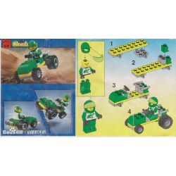 NOT  GREEN BUGGY 6707 Enlighten 0264 Qman 0264 xếp lắp ráp ghép mô hình BUGGY XANH XE MÀU LÁ CÂY Town Thị Trấn 23 khối