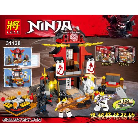 LELE 31128-1 31128-2 31128 non  ĐỊA ĐIỂM ĐÀO TẠO CUỐI CÙNG bộ đồ chơi xếp lắp ráp ghép mô hình The  Ninjago Movie NINJA MASTERS OF SPINJITZ Ninja Lốc Xoáy 220 khối