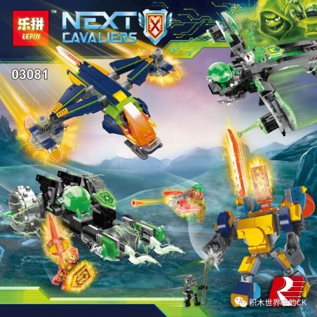 LEPIN 03081A 03081B 03081C 03081D non  PHIÊN BẢN MINI 4 CUNG AARON'S X MECH MA THUẬT MÁY BAY NÉM BOM BERSERKER XE TĂNG NGUYÊN TỐ KÉP bộ đồ chơi xếp lắp ráp ghép mô hình Nexo Knights Hiệp Sỹ Nexo