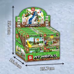 SHENG YUAN SY SY693 non  8 SỰ KẾT HỢP CỦA PHONG CẢNH NÔNG THÔN bộ đồ chơi xếp lắp ráp ghép mô hình Minecraft MY WORLD Game Xây Dựng 276 khối