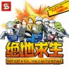 SHENG YUAN SY SY697 non  NHÂN VẬT NHỎ CỦA PLAYERUNKNOWN'S BATTLEGROUNDS 8 bộ đồ chơi xếp lắp ráp ghép mô hình Pubg Battlegrounds Bắn Súng 185 khối