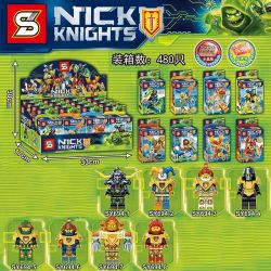 SHENG YUAN SY SY694 non  NHÂN VẬT NHỎ TRONG FUTURE KNIGHTS 8 bộ đồ chơi xếp lắp ráp ghép mô hình Nexo Knights Hiệp Sỹ Nexo 209 khối