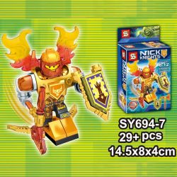 SHENG YUAN SY SY694 non  NHÂN VẬT NHỎ TRONG FUTURE KNIGHTS 8 bộ đồ chơi xếp lắp ráp ghép mô hình Nexo Knights Hiệp Sỹ Nexo 209 khối