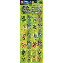 SHENG YUAN SY SY694 non  NHÂN VẬT NHỎ TRONG FUTURE KNIGHTS 8 bộ đồ chơi xếp lắp ráp ghép mô hình Nexo Knights Hiệp Sỹ Nexo 209 khối
