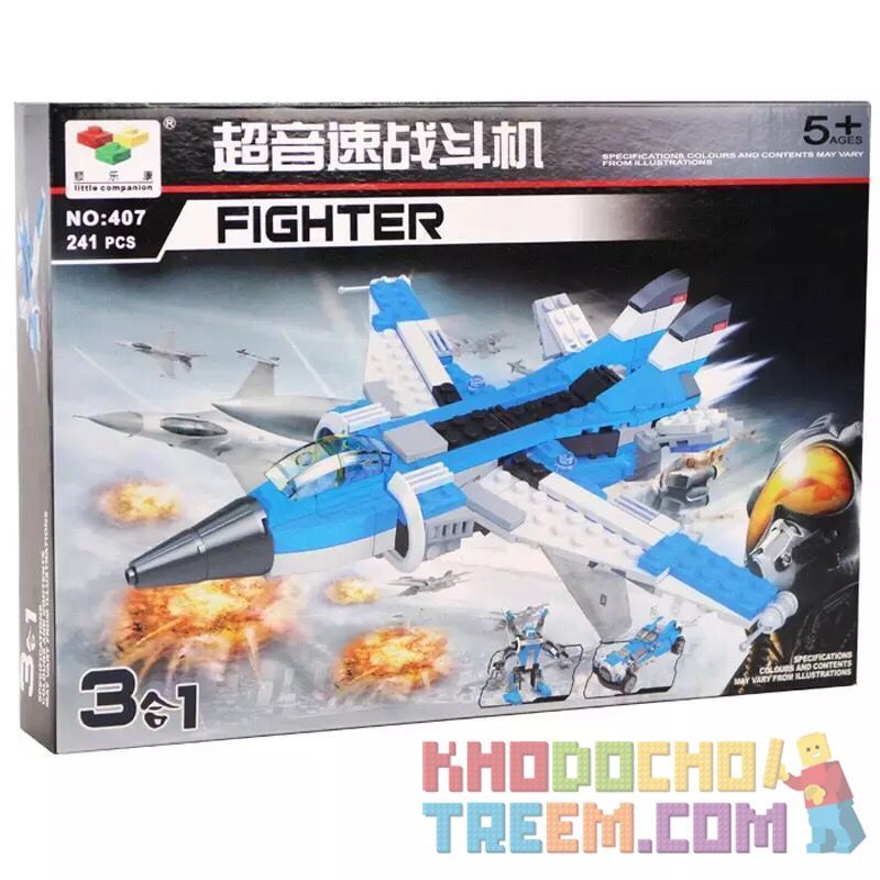 NOT  THUNDER WINGS 31008 LITTLE COMPANION 407 xếp lắp ráp ghép mô hình ĐÔI CÁNH SẤM SÉT Creator Sáng Tạo 235 khối