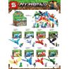 SHENG YUAN SY 1021 non  MÔ HÌNH RỒNG BAY 8 bộ đồ chơi xếp lắp ráp ghép mô hình Minecraft MY WORLD Game Xây Dựng 219 khối
