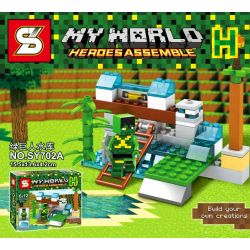 SHENG YUAN SY SY702A 702A SY702B 702B SY702C 702C SY702D 702D non  AVENGERS TRONG MINECRAFT HULK RESERVOIR THOR OBSERVATORY IRON MAN TECHNOLOGY TOWER BATMAN TRAINING GROUND bộ đồ chơi xếp lắp ráp ghép mô hình MY WORLD HEROES ASSEMBLE Game Xây Dựng 262 khối