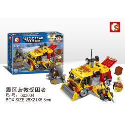 SEMBO 603004 non  GIẢI CỨU NHỮNG NGƯỜI BỊ MẮC KẸT TRONG VÙNG ĐỘNG ĐẤT bộ đồ chơi xếp lắp ráp ghép mô hình Rescue Team Đội Cứu Hộ 215 khối