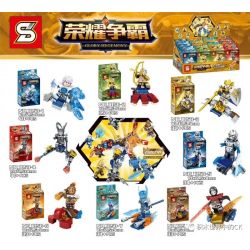 SEMBO 1058 non  8 NHÂN VẬT NHỎ ARMOR OF CANGLAN TRONG 1 bộ đồ chơi xếp lắp ráp ghép mô hình King Of Glory Hegemony Game Liên Quân 288 khối