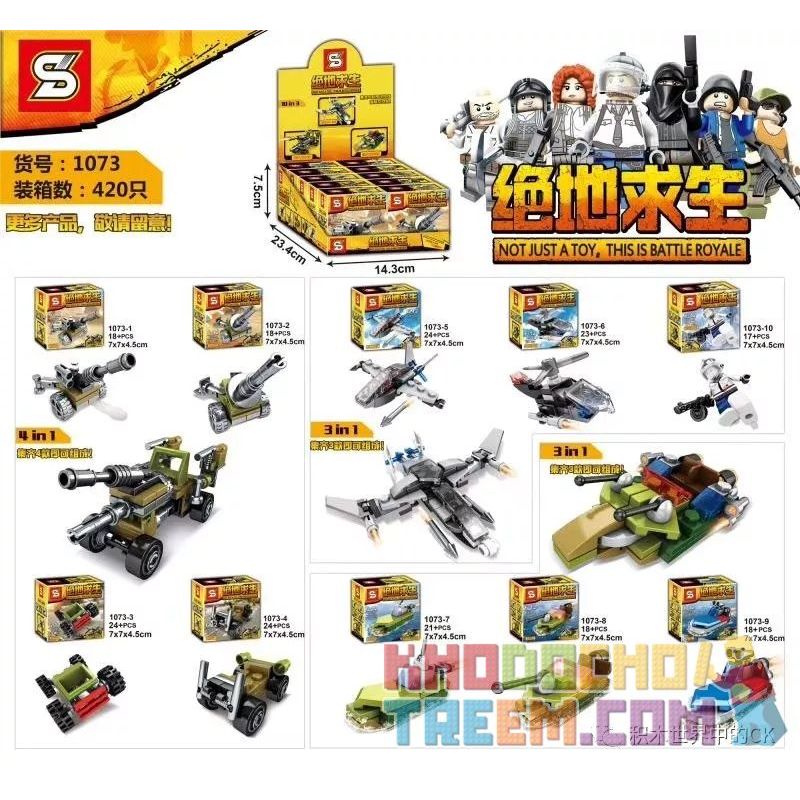 SHENG YUAN SY 1073 non  MANG THEO 10 KẾT HỢP bộ đồ chơi xếp lắp ráp ghép mô hình Movie & Game Phim Và Trò Chơi 205 khối
