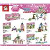 SHENG YUAN SY 1088 non  PRINCESS CRYSTAL CASTLE 4 KẾT HỢP NƠI ĂN UỐNG BÀN TRANG ĐIỂM LÂU ĐÀI NHỎ VƯỜN SAU bộ đồ chơi xếp lắp ráp ghép mô hình  Các Bạn Gái 470 khối