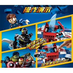 SHENG YUAN SY 7027 non  PHƯƠNG TIỆN TÊN LỬA DU LỊCH CỦA MỸ bộ đồ chơi xếp lắp ráp ghép mô hình Super Heroes HEROES ASSEMBLE Siêu Nhân Anh Hùng 196 khối