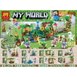 LELE 33176 non  MINIFIGURE CẢNH 8 KẾT HỢP bộ đồ chơi xếp lắp ráp ghép mô hình Minecraft MY WORLD Game Xây Dựng