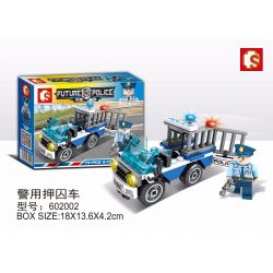 SHENG YUAN SY 602002 non  XE CẢNH SÁT bộ đồ chơi xếp lắp ráp ghép mô hình Future Police Cảnh Sát Tương Lai 70 khối