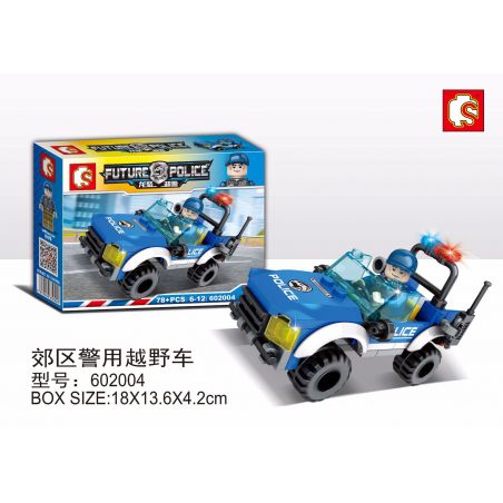 SHENG YUAN SY 602004 non  XE ĐỊA HÌNH CỦA CẢNH SÁT NGOẠI Ô bộ đồ chơi xếp lắp ráp ghép mô hình Future Police Cảnh Sát Tương Lai 78 khối