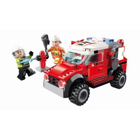 Enlighten 2801 Qman 2801 non  XE CỨU HỎA bộ đồ chơi xếp lắp ráp ghép mô hình Fire Rescure FIRERESCUE 105 khối