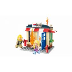 Enlighten 2804 Qman 2804 non  PHÒNG CHÁY CHỮA HIỆU SÁCH bộ đồ chơi xếp lắp ráp ghép mô hình Fire Rescure FIRERESCUE Cứu Hỏa 88 khối