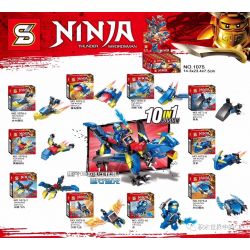 SHENG YUAN SY 1075 non  TUẦN TRA BLUE DRAGON 10 KẾT HỢP bộ đồ chơi xếp lắp ráp ghép mô hình The  Ninjago Movie NINJA THUNDER SWORDSMAN Ninja Lốc Xoáy 200 khối